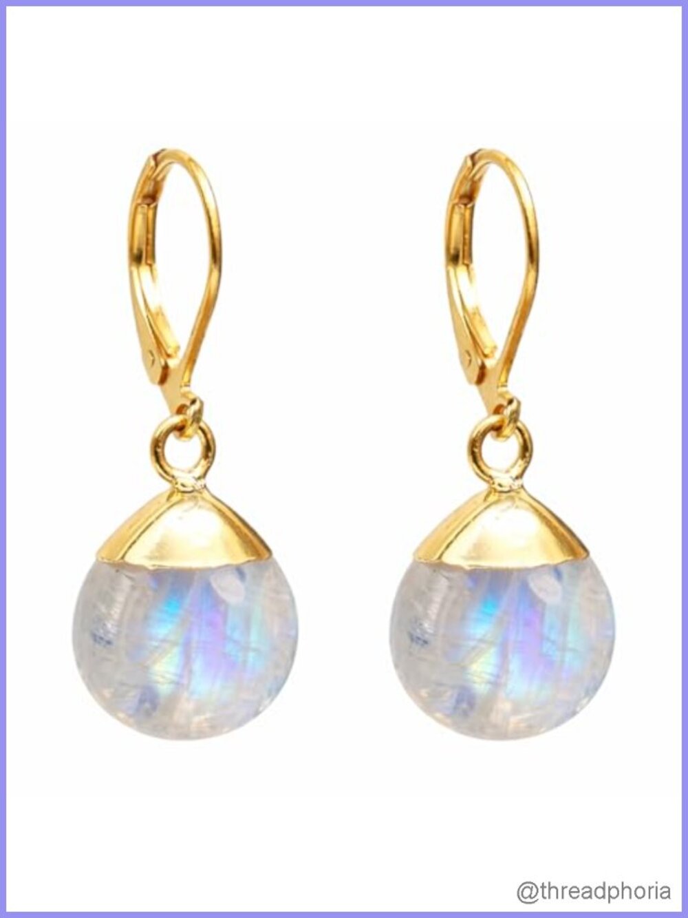 Gemstone Drop Dangle Earrings, Gold Boho Birthstone, Hypoallergenic Lever Back